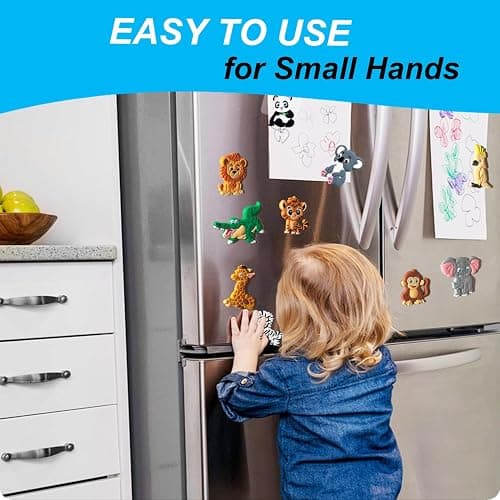 Fridge Magnets for Toddlers Wild Animal - Refrigerator Magnets for Kids - Large Cute Soft Full Back Magnetic Animals for Fridge - Toddler Magnets for Refrigerator - Rubber Big Size Kid Magnet Toys thumbnail 3