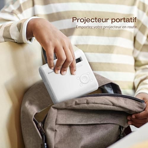 Mini Projecteur Portable 4K Videoprojecteur – 20000 Lux pour Smartphone, Prend en Charge la Mise en Miroir d'écran Filaire, Compatible avec TV Stick/Windows/iOS/Android/HDMI/USB (20 * 15 * 10cm) thumbnail 2