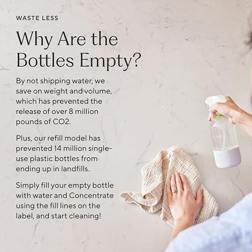 Branch Basics Premium Starter Kit in Glass: All Purpose Cleaner, Glass Cleaner, Bathroom Cleaner, Wash Bottle, and Laundry Bottle (3 Glass Spray Bottles + Concentrate) Fragrance-Free thumbnail 5