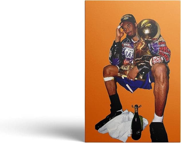 Kobe Bryant Poster, Mamba Mentality Canvas Wall Art, Kobe Bryant Canvas Framed, Black Mamba, NBA Poster, Basketball Poster (8"x12") thumbnail 3