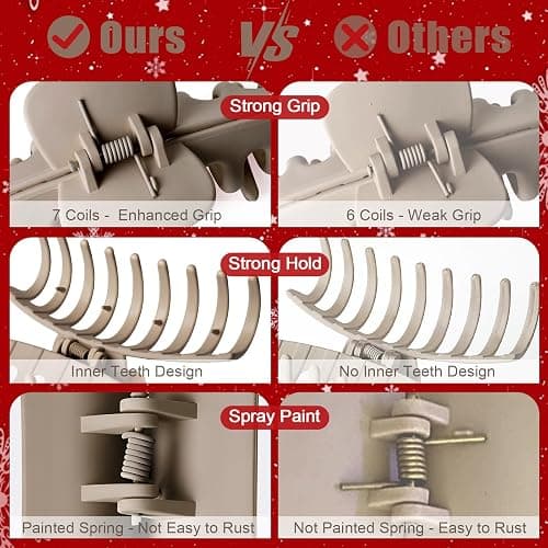 TOCESS 8 Pack Neutral Big Hair Claw Clips for Women Large Claw Clip for Thin Thick Curly Hair 90's Strong Hold 4.33 Inch Nonslip Matte Jumbo Hair Clips thumbnail 2