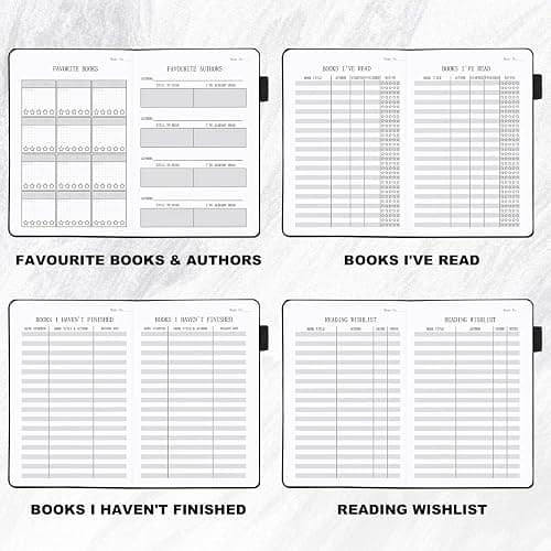 SIMSIMY Reading Journal with 104 Book Reviews, Book Journal for Books Lovers & Readers - Review and Track Your Reading Progress, Reading Log Notebook Gift, A5, Pink thumbnail 5