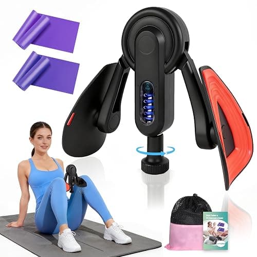 Thigh Trainer for Women, 15-80LB Adjustable Resistance with Resistance Band | Inner Thigh Exerciser for Pelvic Floor Muscle, Shaping, Yoga & Home Fitness, Includes a Storage Pouch and Training Manual - Image 1
