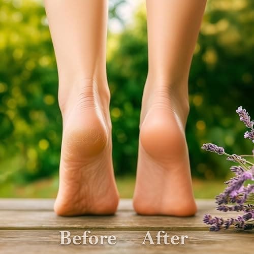 Dry Cracked Heel Repair Balm, Organic Foot Cream for Dry Feet & Callus | Deeply Moisturizes & Softens Dry Cracked Feet & Heels, Rough Dead Skin with Almond, Jojoba, Olive & Lavender Oils, Vitamin E thumbnail 3