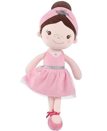 GAGAKU Soft Baby Doll Toys (16'') for Girls, My First Baby Rag Dolls for 1 Year Old Girl Birthday Gift Plush Doll Toys Machine Washable Baby Doll for Toddler Kids Infants - Ballet Girl - Image 1