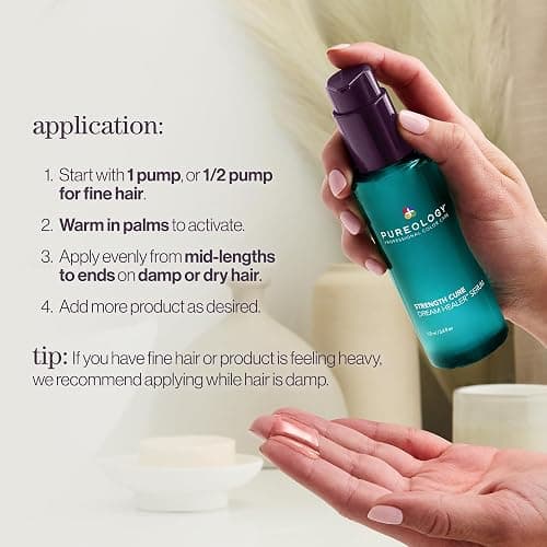 Pureology Strength Cure Dream Healer Hair Serum - Lightweight Leave-In Treatment, Split End Hair Repair, Smoothing & Strengthening Heat Protectant, Vegan thumbnail 5