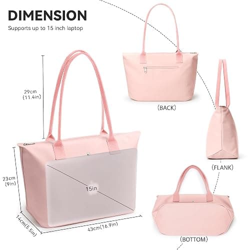 KALIDI Tote Bag for Women Nylon Top-Handle Purse,Shoulder Hobo handBag with Zipper Leisure Foldable Weekend thumbnail 5