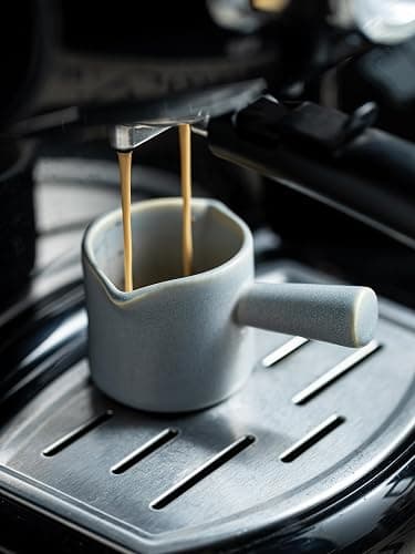 YHOJOY Espresso Cups Ceramic, Espresso Measuring Cups with Dual Measurement Scale, Expresso Shots Cup with Handle, Espresso Accessories, 3 Oz/ 90 Ml, Blue thumbnail 2