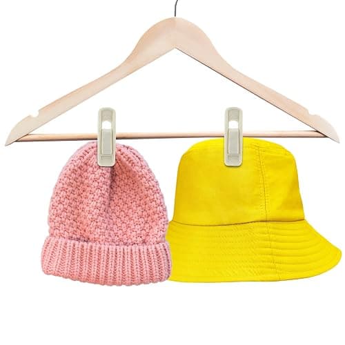 Corodo 20 Stück Samt Kleiderbügel Clips Set, Kleidung Pins Starker Fingergriff Flocked, Kleiderbügel Klammern Beige, perfekt für die Verwendung mit schmalen Samt-Kleiderbügeln - Beige thumbnail 6
