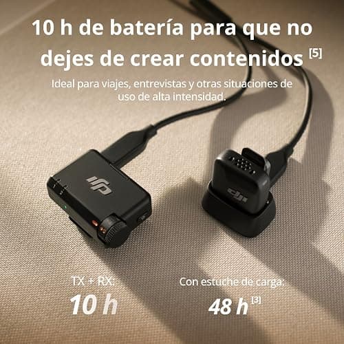 DJI Mic Mini Micrófono Inalámbrico (1 TX + 1 RX), cancelación de Ruido, límite automático, micrófono inalámbrico Profesional para cámaras/iPhone/Android, Vlogs, Streaming, transmisión a 400 m thumbnail 4