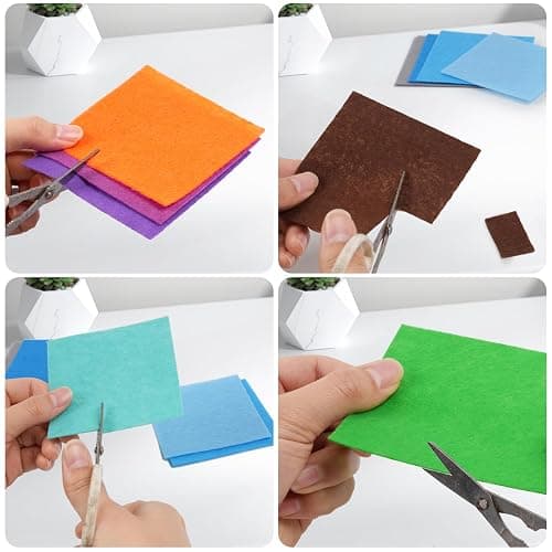 42 pcs Felt Fabric Sheet 4"x4" Assorted Color DIY Craft Squares Nonwoven 1mm Thick thumbnail 5