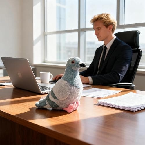 Realistic Pigeon Plush Stuffed Animal, Soft Cute Peace Bird Decor Toy for Kids Boys Girls Men Women Student Home Classroom Birthday Bedroom Nursery Playroom thumbnail 7