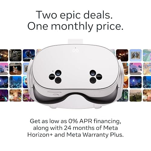 Meta Quest 3S 128GB Virtual Reality Headset Bundle with 24 Months of Meta Horizon+ Games Subscription & Meta Warranty Plus Enhanced Protection, As Low as 0% APR thumbnail 2