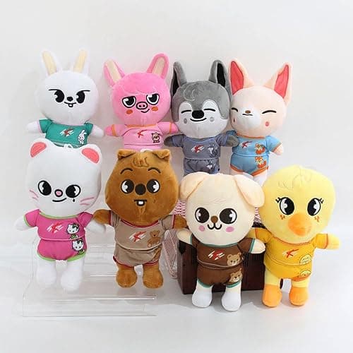 RHEETADA 8 PCS Skzoo Plushies Set 9.8 Inches 2024 New Stray Kids Cute Stuffed Animals Toy Stray Kids for Boys and Girls(R) - R thumbnail 5
