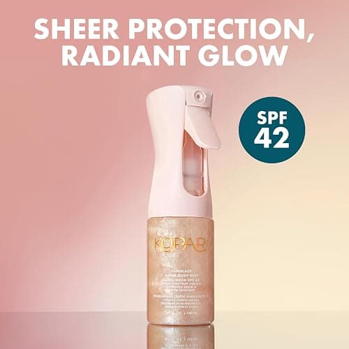 Kopari Rose Gold Sunglaze Sheer Body Mist Sunscreen SPF 42, Infused with Shimmering Body Oil, Hydrating Mist, Hydrates, Brightens, Makeup Friendly, Gives Skin a Glowy Finish, Lightweight, thumbnail 2