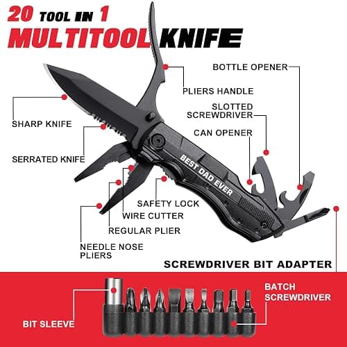 Dad Gifts from Daughter Son, BEST DAD EVER Multitool Knife, Dad Gifts for Christmas, Best Dad Gifts, Dad Birthday Gift, Gifts Idea for Dad, Fathers Day thumbnail 4