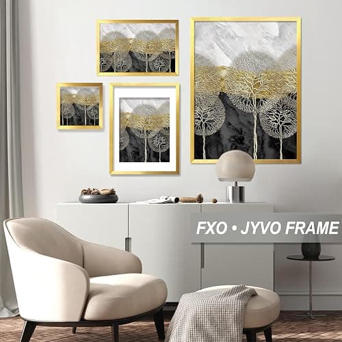 Fxojyvo 12x18 Picture Frame, GOLD Frame for 12 x 18 Inch Picture Poster Photo, Light Weight and High Transparent 12 by 18 Frame for Wall - 3 Pack/GOLD/12 x18 thumbnail 7