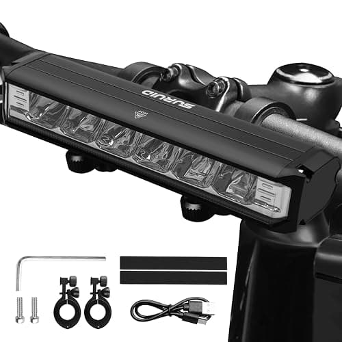 Suruid Super Bright LED Bike Light, USB Rechargeable Bicycle Headlight, Waterproof Bike Headlight, Waterproof Bike Headlight,Daytime Running Light,MTB Off-Road Cycling Commuting - Image 1