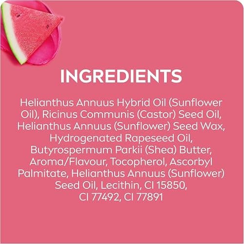 NIVEA Watermelon Shine Lip Balm, Tinted lip balm with shea butter & natural oils for 24hr moisture, Watermelon scent, Lip moisturizer for dry lips, (2 x 4.8g) thumbnail 8