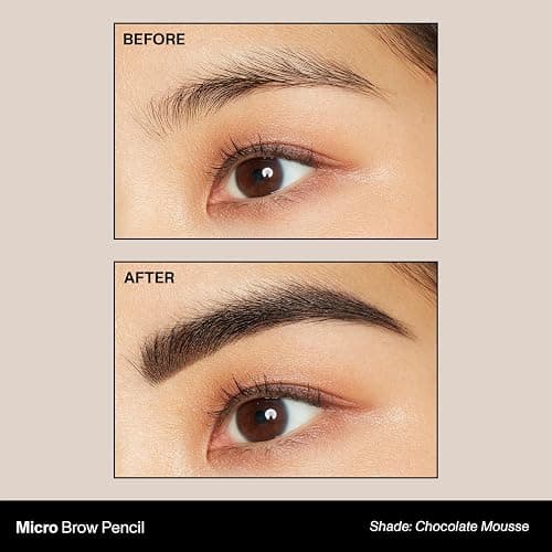 Morphe Micro Dual Eyebrow Pencil - Dual-Ended Brow Pencil Featuring a Retractable, Ultra-Precise, Pointed Tip - Richly Pigmented, Smooth-Gliding, Long-Lasting Wax Formula - Chocolate Mousse (0.003 oz) thumbnail 2