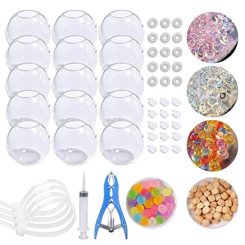 Anergoo DIY Stress Ball Making Kit-Easy DIY- 15 TPR Skins, Total 14oz of Various fillers, Create ASMR Anxiety Relief Toys, Handmade Squishy Stress Balls, Squishy Maker,Self-Care Gifts for Women - Image 1