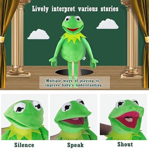 Kermit Frog Puppet, The Muppets Show, Soft Hand Frog Stuffed Plush Toy, Christmas Birthday Gift Ideas for Boys and Girls- 24 Inches thumbnail 4