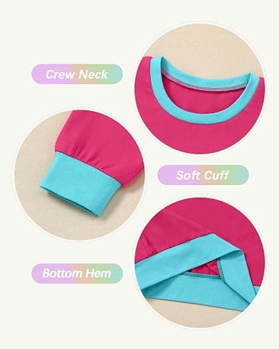 SANMIO Toddler Girl Clothes Outfits Cute Color Block Long Sleeves Top and Pants Sweatsuit 2 Piece Fall Clothing Set thumbnail 5