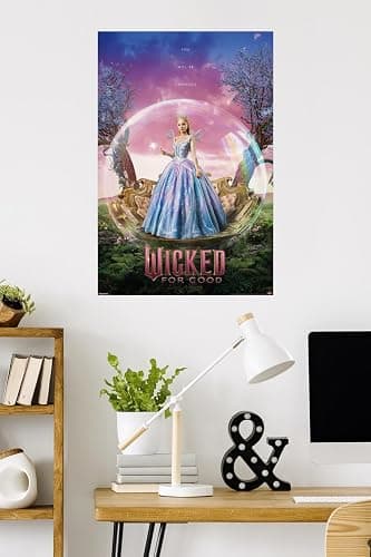 Wicked: For Good (2025) - Glinda Upland "W" Diptych One Sheet Wall Poster, 34L" x 22.4W", Unframed Version thumbnail 2