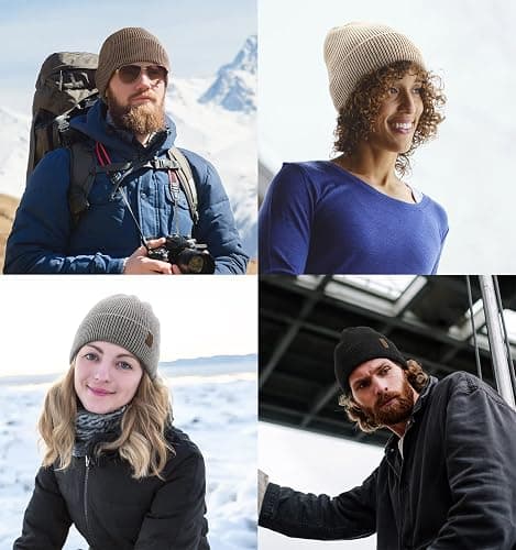 Wmcaps Winter Beanie for Men Women, Fleece Lined Beanie Soft Warm Knit Hat Ski Stocking Cuffed Cap thumbnail 5