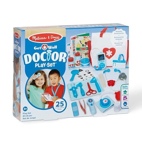 Melissa & Doug Get Well Doctor Kit, 25-Piece Toddler Doctor Play Set, Realistic Pretend Play Toys & Accessories, Preschool Toys for Girls & Boys Ages 3+ thumbnail 4