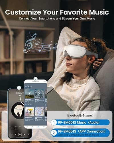 RENPHO Eyeris Smart Eye Massager with App Control, Fathers Day Birthday Gift for Husband Dad, FSA Eligible HSA Eye Mask with Heat for Head Tension Dry Eyes, Wireless Music thumbnail 7
