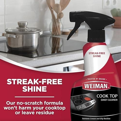 Weiman Stainless Steel Cleaner & Cooktop Daily Cleaner - 12 Ounce - Kitchen Appliance Cleaner Kit thumbnail 9