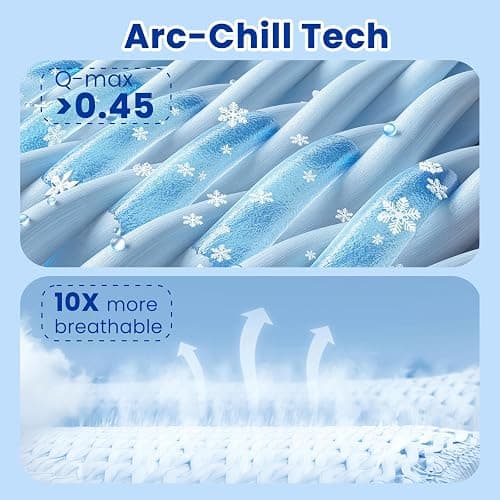 Topcee Cooling Throw Blanket for Night Sweats Decorative Tie Dye, Absorbs Heat to Keep Cool on Warm Nights, Q-Max 0.5 Cooling Blankets for Hot Sleepers, Cool Lightweight Sofa Throw Blanket (50"x70") thumbnail 3
