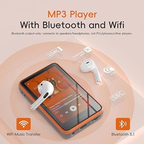 HiBy R1 HiFi MP3 Player with Bluetooth 5.1 Tidal Qobuz DSD 256 Native Lossless Music Player with Touchscreen/Hi Res Audio Certified/MSEB Tuning/2TB Expanded Memory thumbnail 6