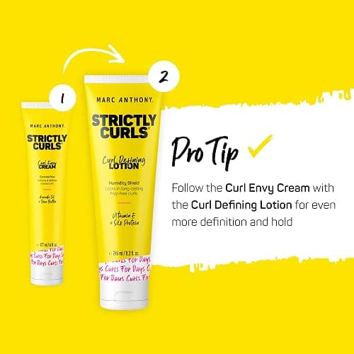 Marc Anthony Strictly Curls Curl Defining Styling Lotion, 8.3 Ounce Tube with Silk Protein and Vitamin E for Curl Definition thumbnail 6