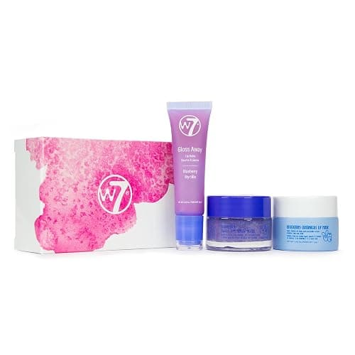 W7 Sweet Dreams Lip Care Trio - 3 Piece Gift Set - Overnight Lip Mask, Lip Balm & Lip Scrub - Blueberry - Image 1