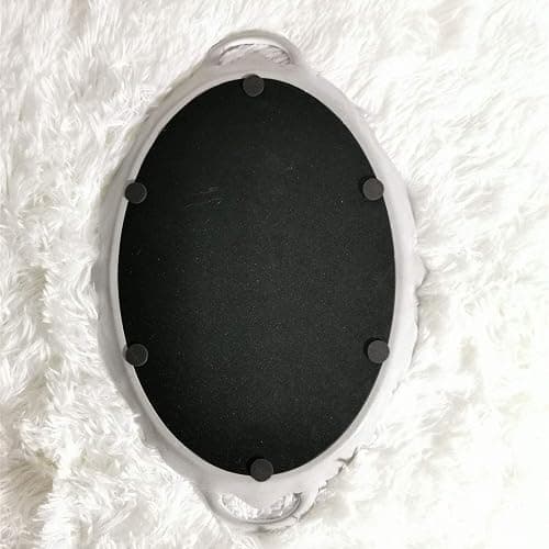 Yamfurga Oval Decorative Mirror Tray, French Style, Makeup Organizer, Jewelry Organizer, Serving Tray, 9.8"x 14.6", Golden Silver thumbnail 6