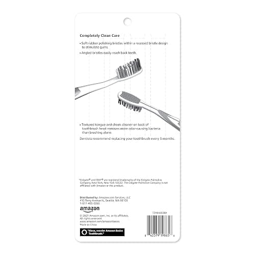 Amazon Basics Orbit Toothbrushes, Soft, Full, 4 Count, Assorted Colors (Previously Solimo) thumbnail 2