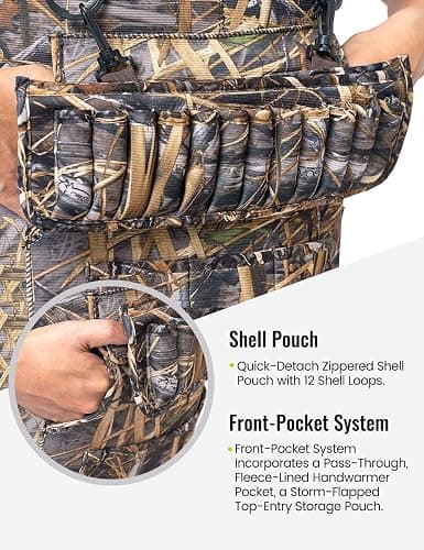 TIDEWE Hunting Wader with 1400&1600G Insulation Rubber Boot, 5mm Neoprene Waterproof Chest Wader for Fishing, Hunting thumbnail 5