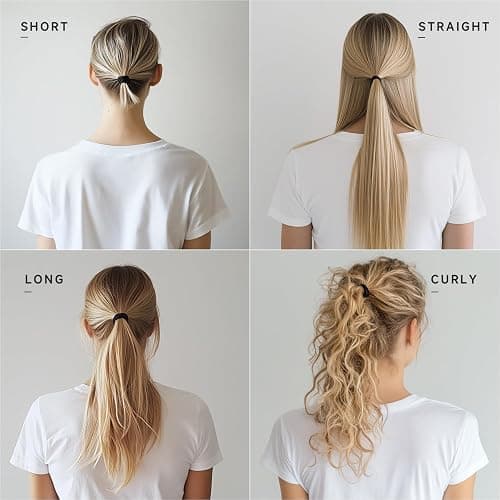 YIMEIS 200 PCS Thick Seamless Hair Ties for Women - Seamless, Ouchless Ponytail Holders - Hair Bands Accessories for Thick Hair (4 Colors) thumbnail 6