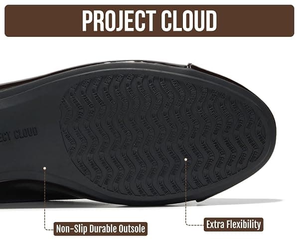Project Cloud Ballet Flats for Women - Non-Slip Womens Flats | Durable Genuine Leather Insole and Lightweight Design with Comfortable Memory Foam Flats for Everyday Wear thumbnail 4