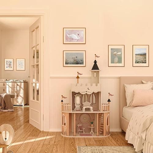 uniro Vintage Wall Art Prints Swan Decor Classical White Swan Canvas Oil Painting Poster for Pink Room Decor, Watercolor Vintage Art Pictures, Pastel Pink Coquette Room Decor for Nursery R oom Deco.r, Bedroom, Girly R.oom Decor for Nursery Bedroom Bathroom Office (8" x 10"-UNFRAMED) thumbnail 2