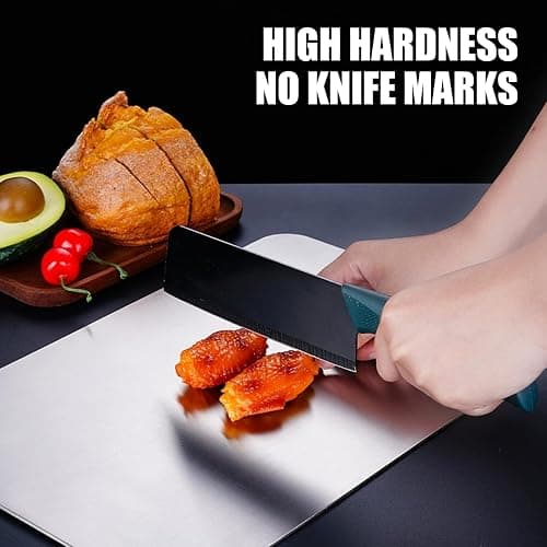 Titanium Cutting Board - 2026 New Upgrade 100% Pure Titanium Cutting Boards for Kitchen Double Sided Non Toxic Titanware Cutting Board,Hygiene Durable Dishwasher Safe Chopping Board (12"L x 9"W) thumbnail 7