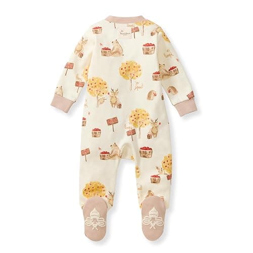 Burt's Bees Baby Boys Sleep and Play PJs, 100% Organic Cotton One-Piece Zip Front Romper Jumpsuit Pajamas thumbnail 2