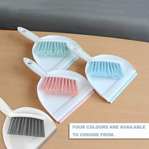 NBGYTECH Mini Broom and Dustpan Set Small Dust pan & Brush Set Portable Cleaning Tools for Home Office RV Camping Learning (Blue) thumbnail 7