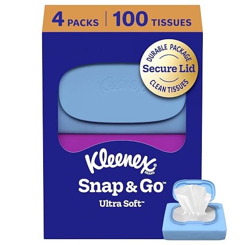 Kleenex Snap & Go Ultra Soft Facial Tissues, Travel & Car, 9-Pack - Image 1