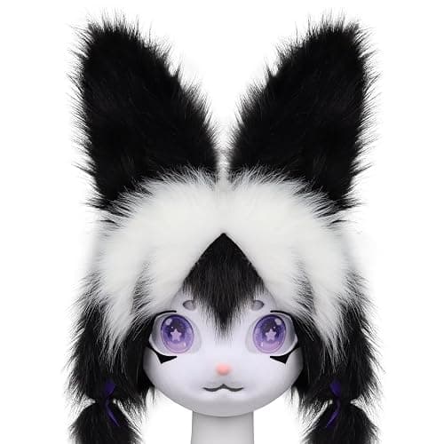CROOOLTRRY Funny Mask and Paws Set Costume for Adult Cosplay Anime Halloween Cheshire Cat Fox Masquerade Party thumbnail 7