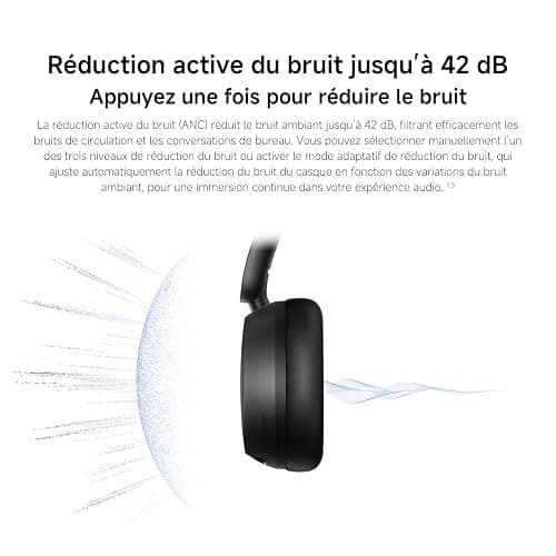 XIAOMI Redmi Headphones Neo, Casque Bluetooth sans Fil Anti-Bruit, Noir | Transducteur 40 mm, audio filaire Hi-Res, appels antibruit IA à 3 micros, Bluetooth 5.4, Fast Pair thumbnail 4