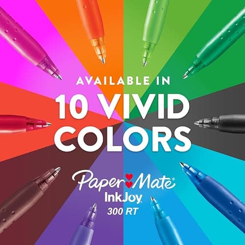 Paper Mate InkJoy 300RT Retractable Ballpoint Pens, Medium Point (1.0mm), Black, 24 Count thumbnail 5