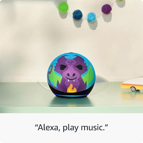 Echo Dot Kids (newest gen) | Wi-Fi and Bluetooth smart speaker with Alexa | With 1 year of Amazon Kids+ content | Stardust thumbnail 2